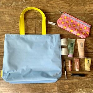 🆕 CLINIQUE Spring 2021 9 Piece Tote Bag Gift Set
